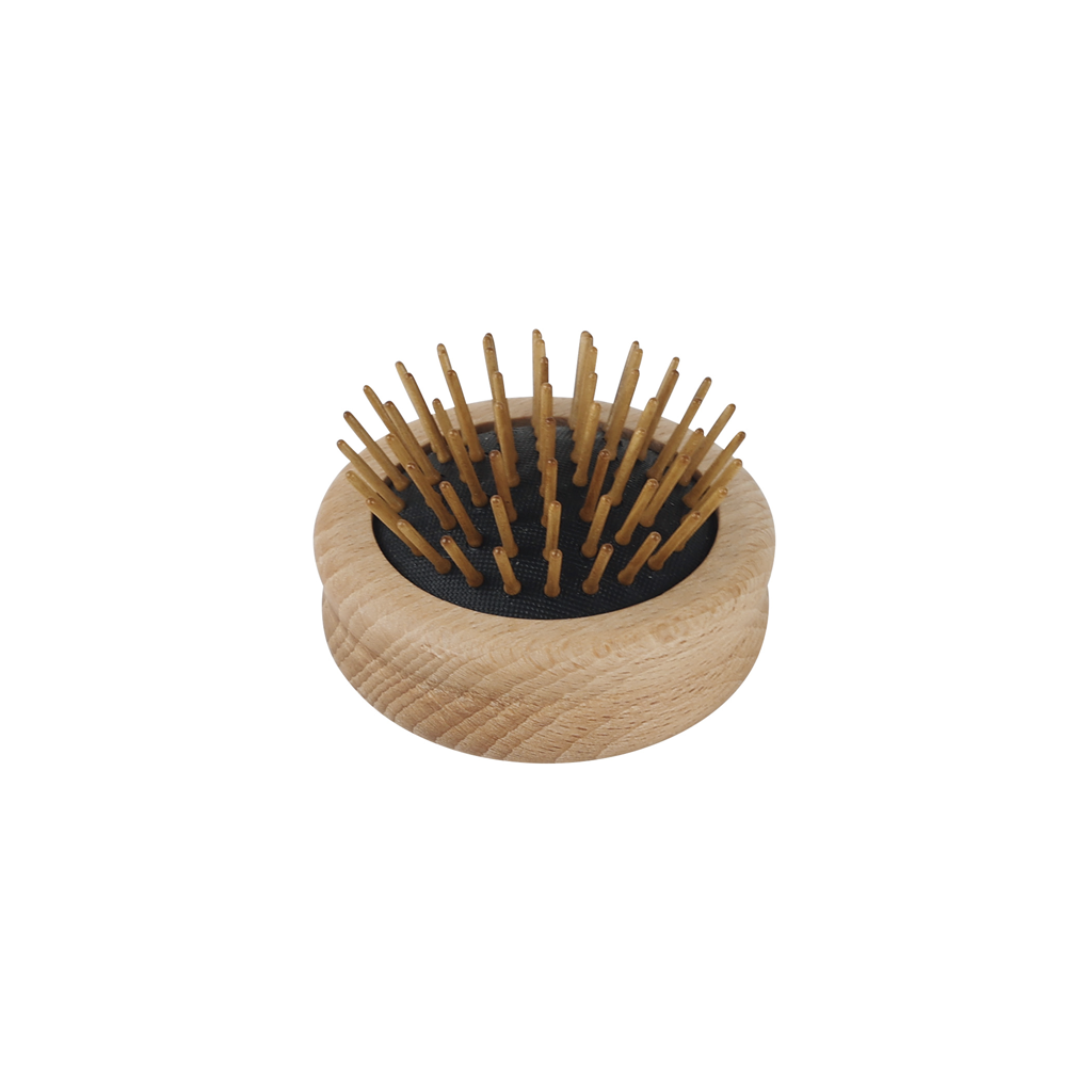 Wooden Pop-up Hairbrush