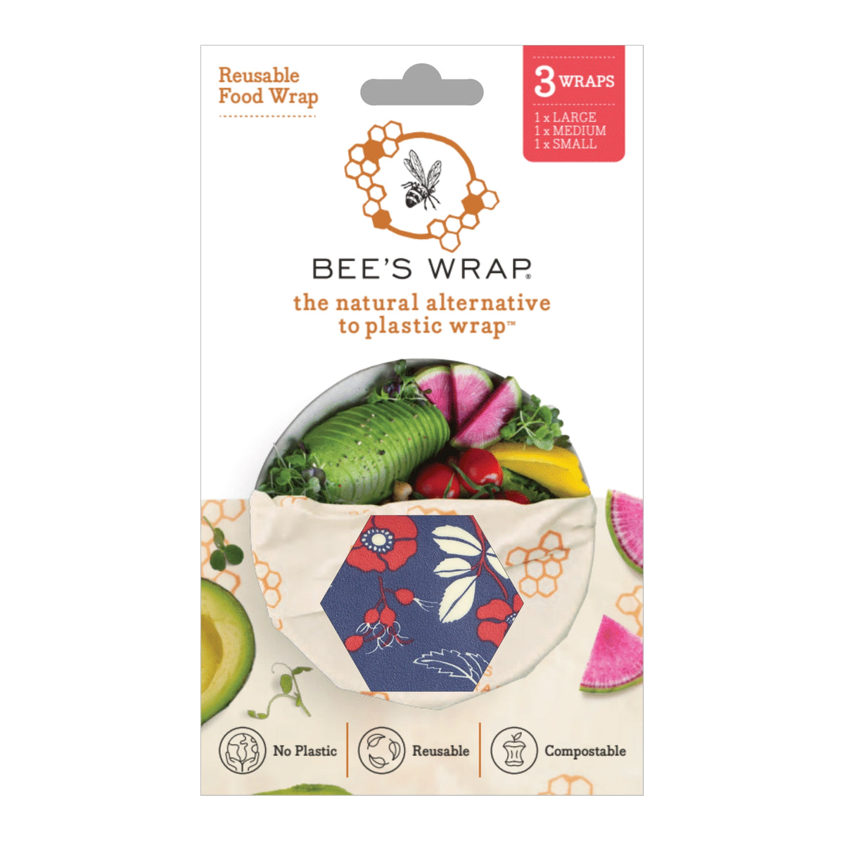Beeswax Food Wrap - Assorted 3 Pack