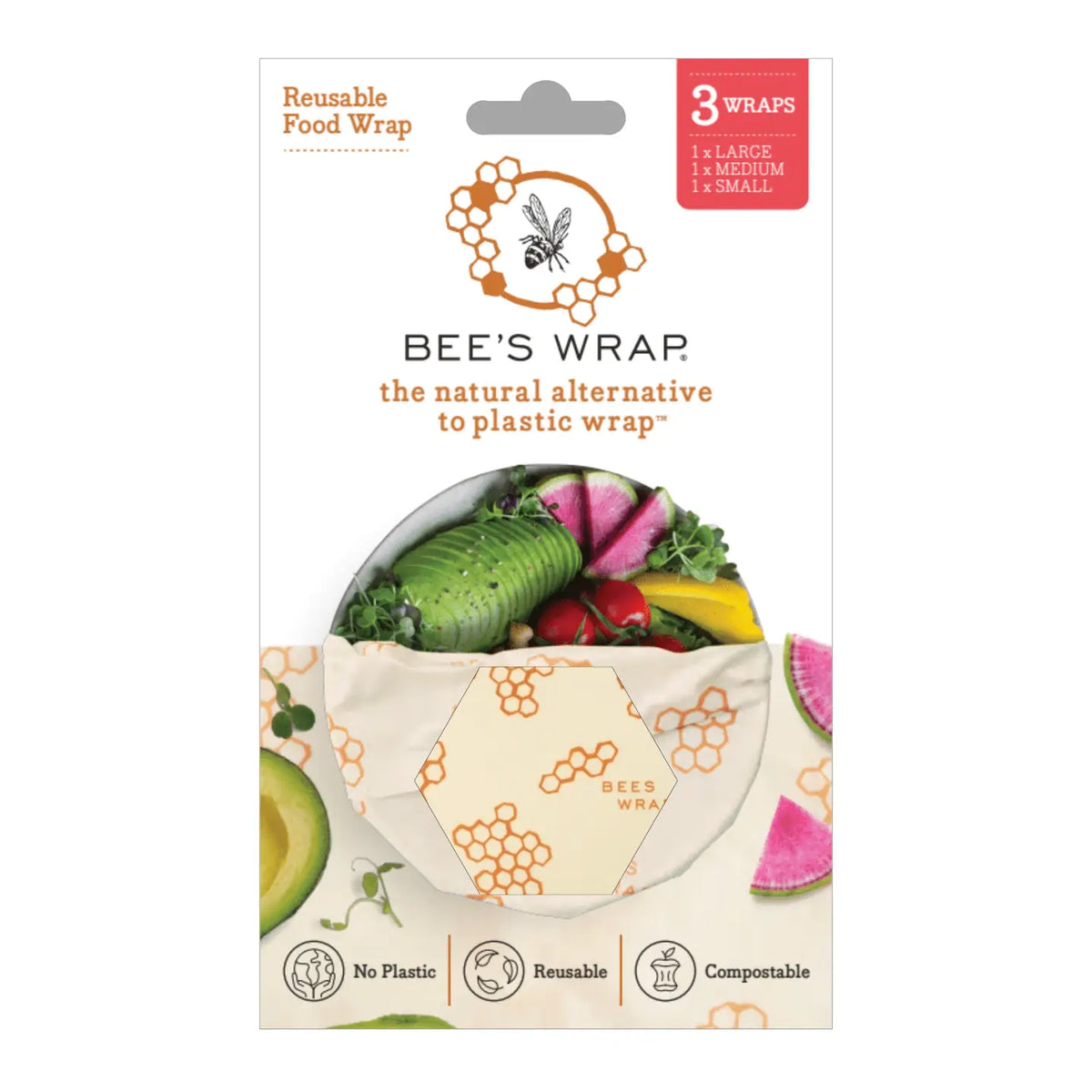 Beeswax Food Wrap - Assorted 3 Pack