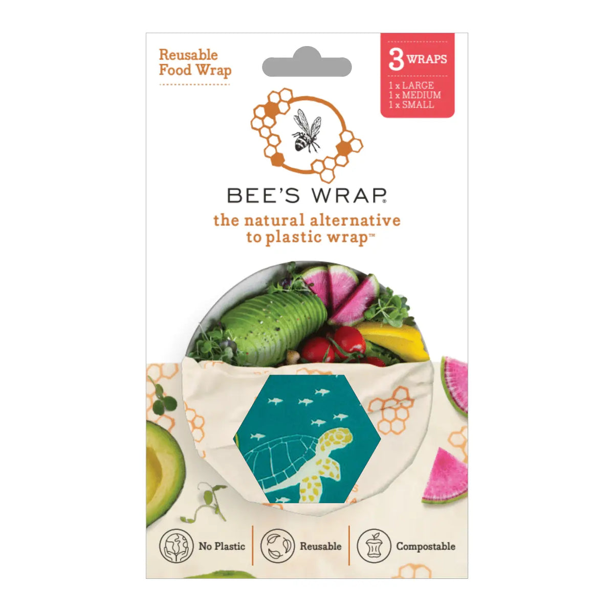 Beeswax Food Wrap - Assorted 3 Pack
