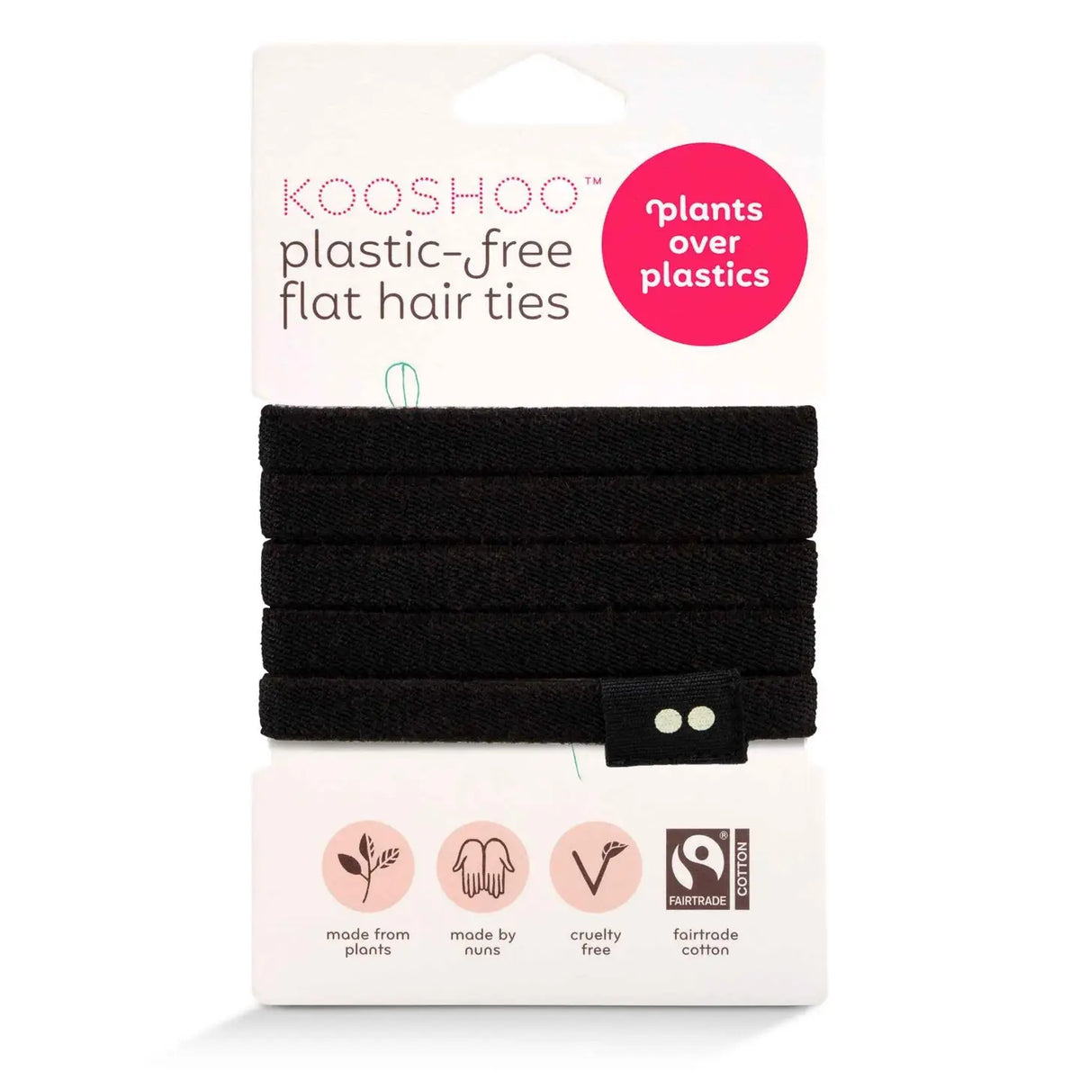 Plastic-Free Hair Ties - Pack of 5