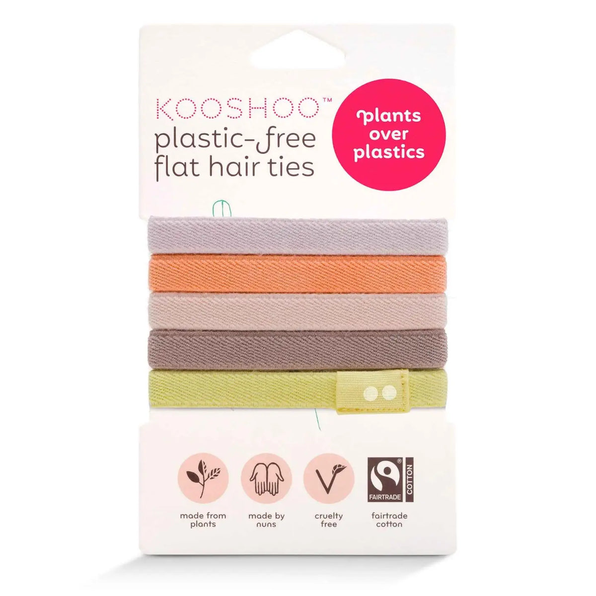 Plastic-Free Hair Ties - Pack of 5