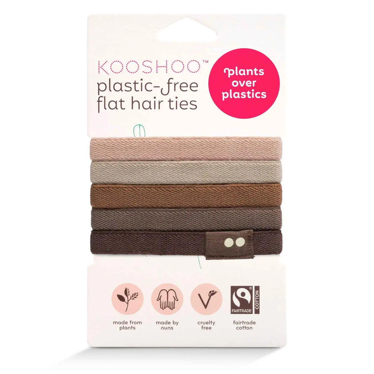 Plastic-Free Hair Ties - Pack of 5