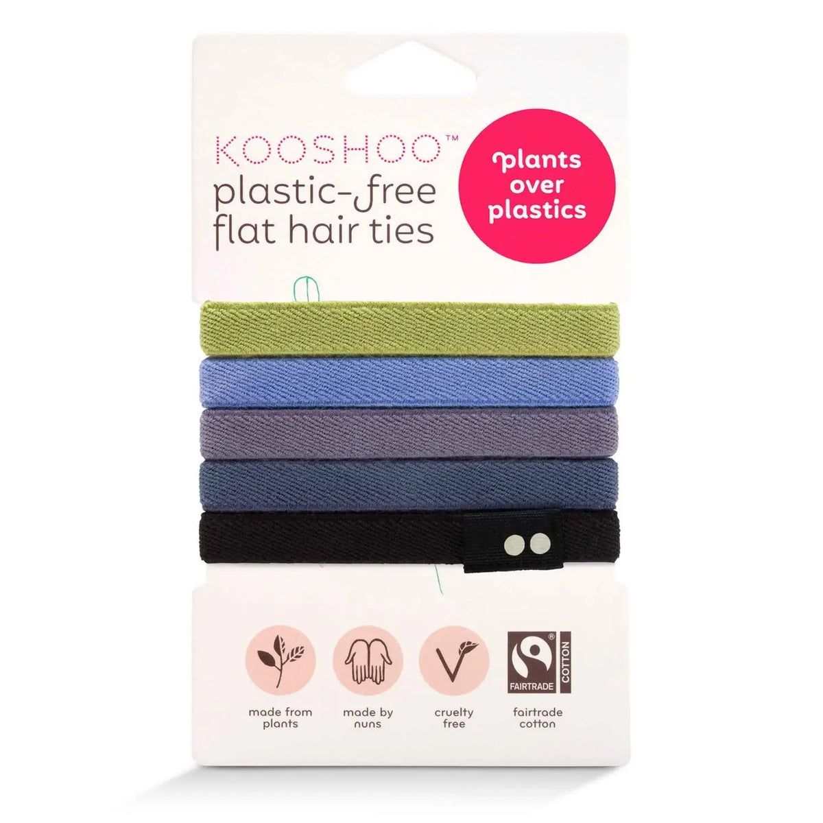 Plastic-Free Hair Ties - Pack of 5