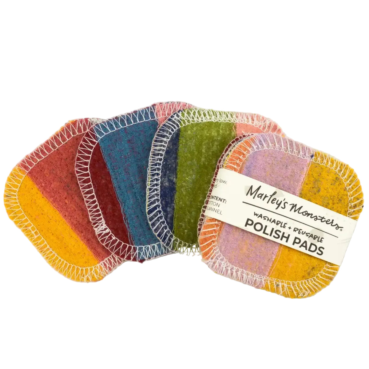 Upcycled Felt Polish Pads - Set of 4