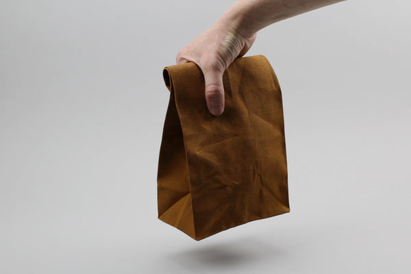 Handmade Waxed Brown Bag