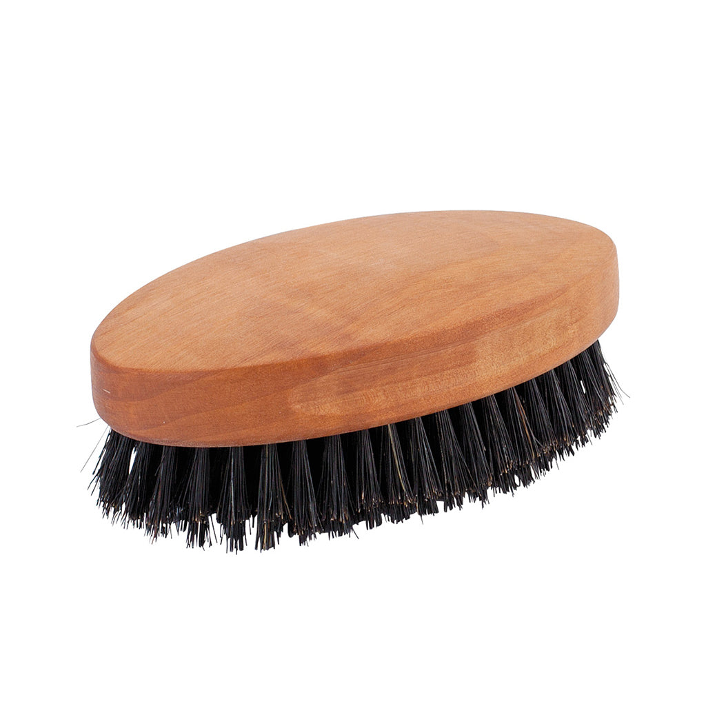 Round hair brush olive wood boar bristle